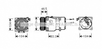 AVA QUALITY COOLING cnak201 -  Компрессор, кондиционер